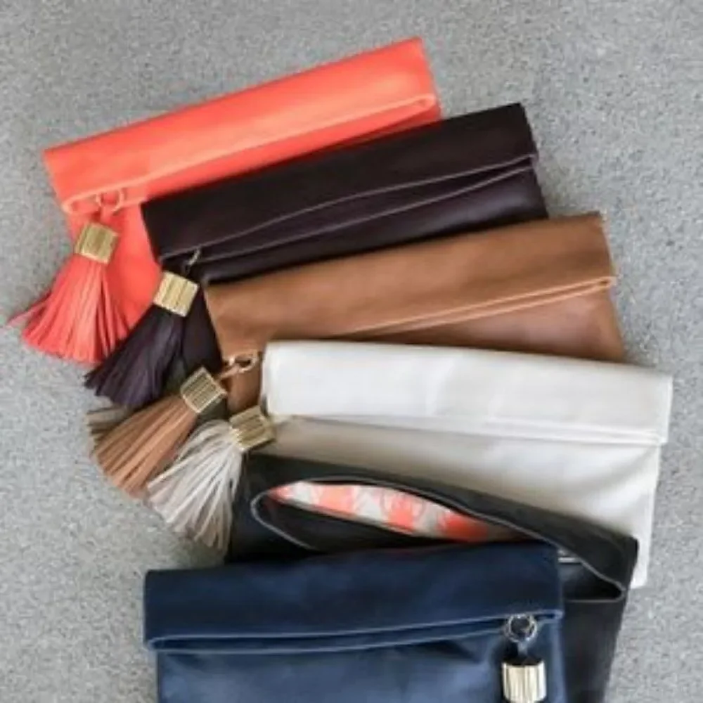 India Hicks Carmen Clutch - Flamingo - NEW
